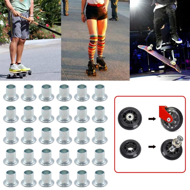 FINBe Replace Inline Skating Shoe Shaft Gasket Screw Pulley Bearing Gasket Bushing Accessory Edge Plug Side Plug Inline Skating Shaft Gasket 30PCS - Image 5